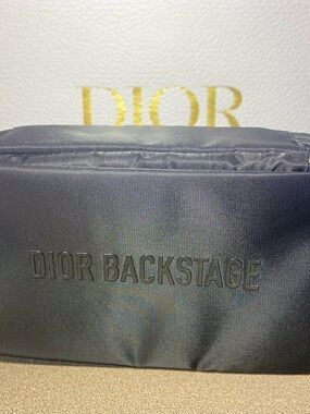 Dior Backstage Black Double-Zip Travel & Cosmetic Bag (Unisex)